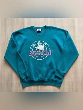 Vintage 90s Lee Sport Boston Marathon Sweatshirt XL Made In USA